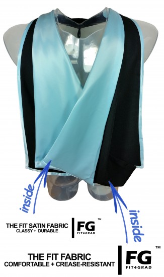 Academic Hood in black-light blue