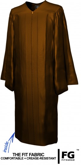 Gown, SHINY, brown