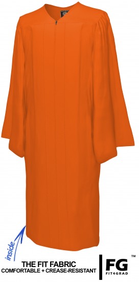 Gown, MATTE, orange