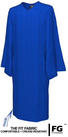 Gown, MATTE, royal-blue