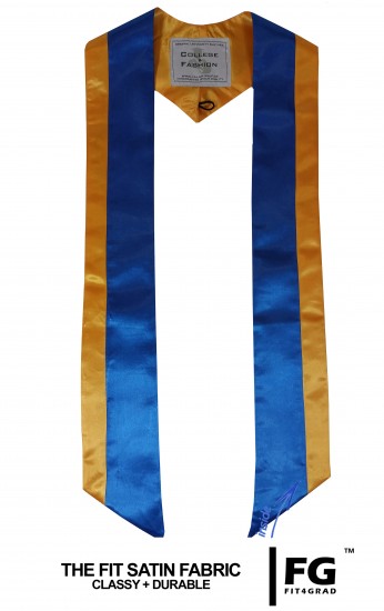 High quality multicoloured stole, yellow-blue