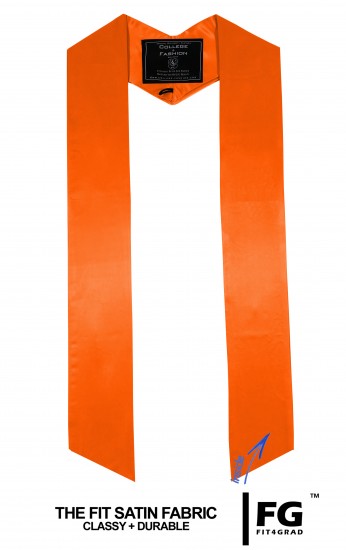 High-quality, coloured stole, orange