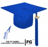 Shiny Bachelor Academic Cap, Gown & Tassel royal blue