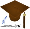 Matte Bachelor Academic Cap, Gown & Tassel brown