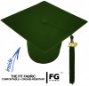 Matte Bachelor Academic Cap, Gown & Tassel forest green