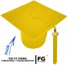 Matte Bachelor Academic Cap, Gown & Tassel yellow-gold