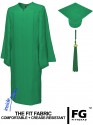 Matte Bachelor Academic Cap, Gown & Tassel emerald-green