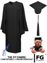 Matte Bachelor Academic Cap, Gown & Tassel black