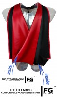 Academic hood, black-red