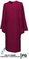 Gown, MATTE, maroon-red