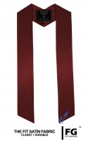 High-quality, coloured stole, bordeaux-red