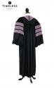 Deluxe Doctoral of Dentistry Academic Gown for faculty and Phd., TIMELESS silver wool, men