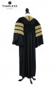Deluxe Doctoral of Agriculture Academic Gown for faculty and Phd., TIMELESS silver wool, men